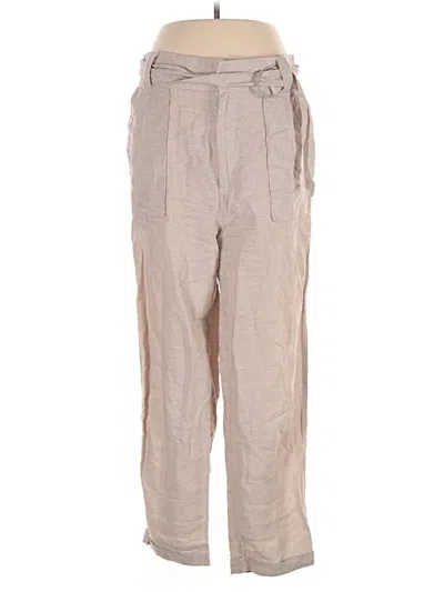 Pre-owned Tahari Linen Pants In Tan