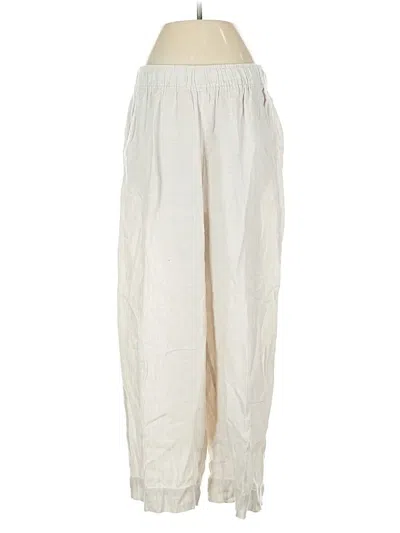 Pre-owned Tahari Linen Pants In White