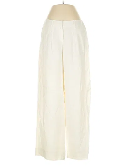 Pre-owned Tahari Linen Pants In White