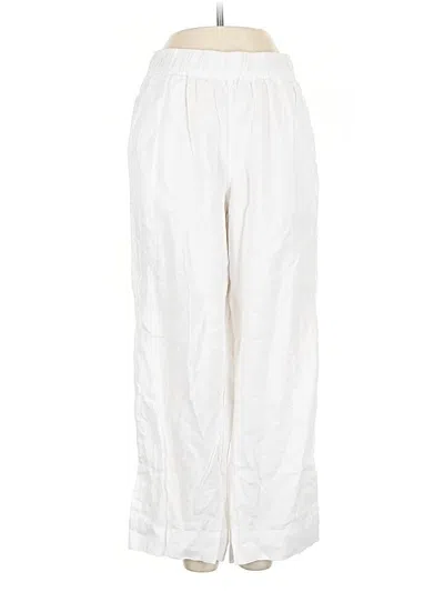 Pre-owned Tahari Linen Pants In White