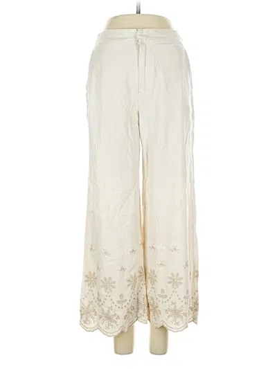 Pre-owned Tahari Linen Pants In White