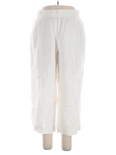 Pre-owned Tahari Linen Pants In White