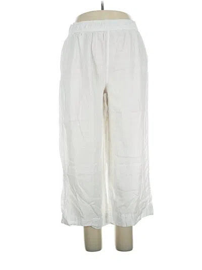 Pre-owned Tahari Linen Pants In White