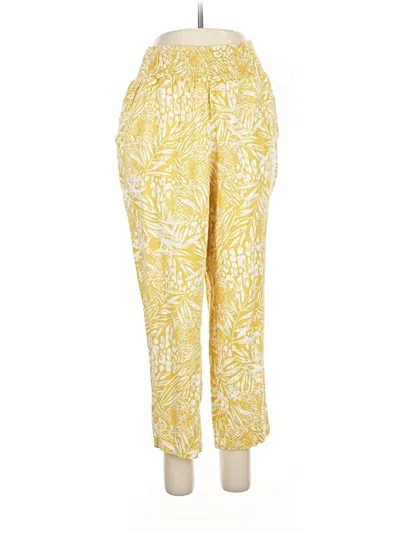 Pre-owned Tahari Linen Pants In Yellow