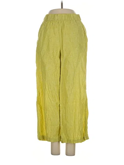 Pre-owned Tahari Linen Pants In Yellow