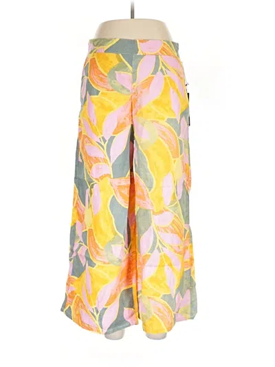 Pre-owned Tahari Linen Pants In Yellow