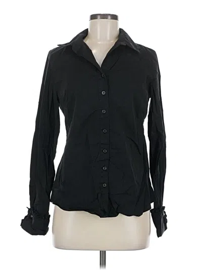 Pre-owned Tahari Long Sleeve Blouse In Black