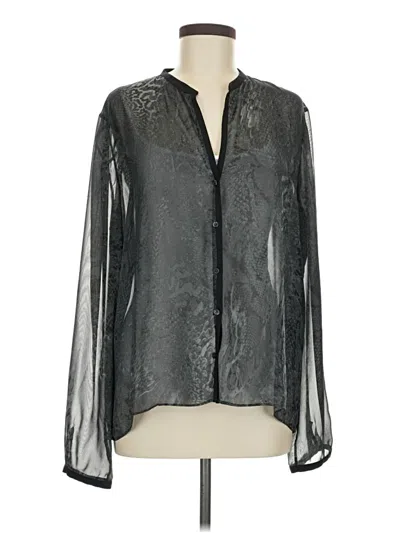 Pre-owned Tahari Long Sleeve Blouse In Gray