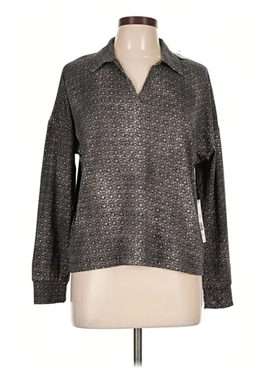 Pre-owned Tahari Long Sleeve Blouse In Gray