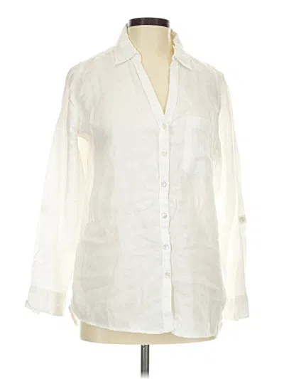 Pre-owned Tahari Long Sleeve Blouse In Ivory