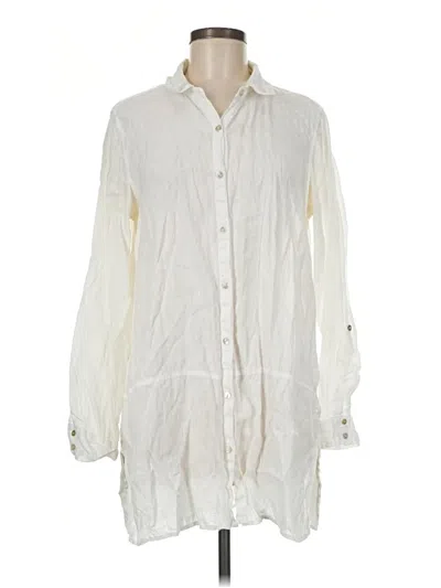 Pre-owned Tahari Long Sleeve Blouse In Ivory