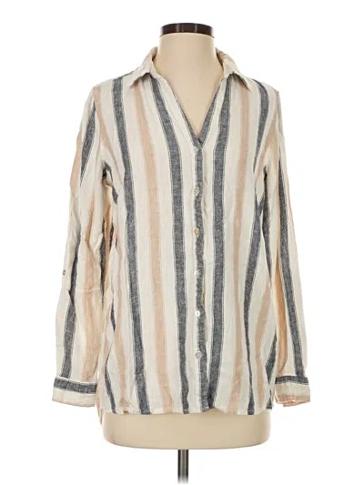 Pre-owned Tahari Long Sleeve Blouse In Ivory