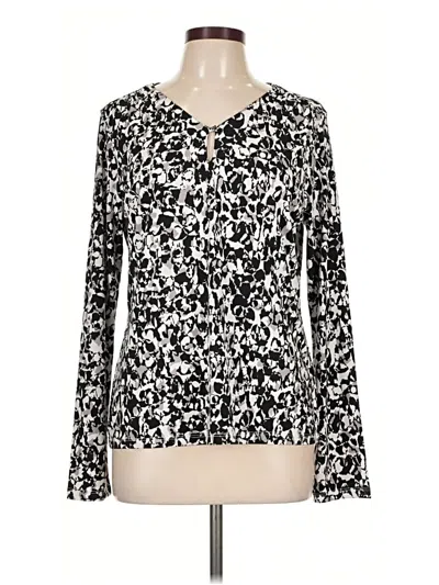 Pre-owned Tahari Long Sleeve Blouse In Ivory