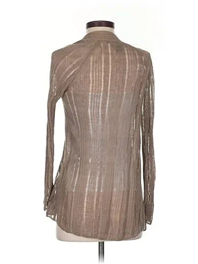 Pre-owned Tahari Long Sleeve Blouse In Tan