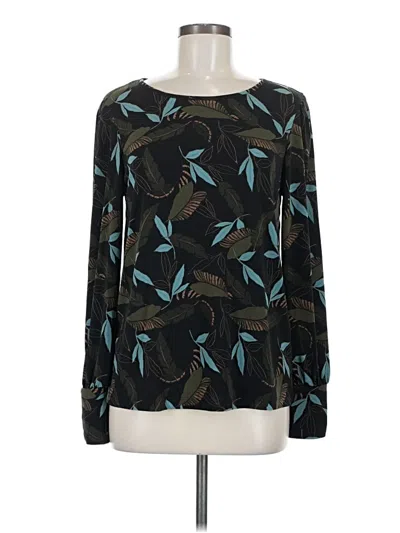 Pre-owned Tahari Long Sleeve Blouse In Teal