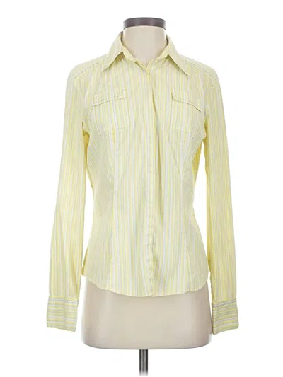Pre-owned Tahari Long Sleeve Blouse In Yellow