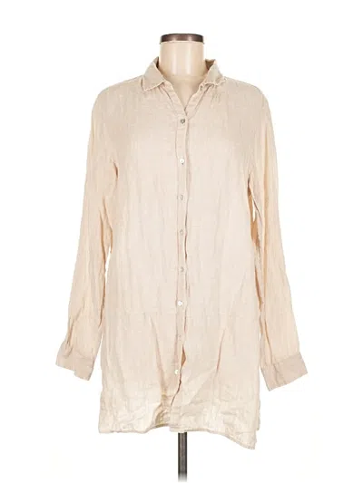Pre-owned Tahari Long Sleeve Button Down Shirt In Brown