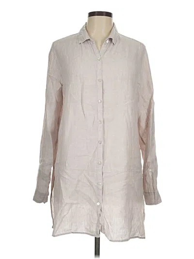 Pre-owned Tahari Long Sleeve Button Down Shirt In Gray