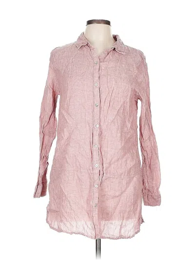 Pre-owned Tahari Long Sleeve Button Down Shirt In Pink