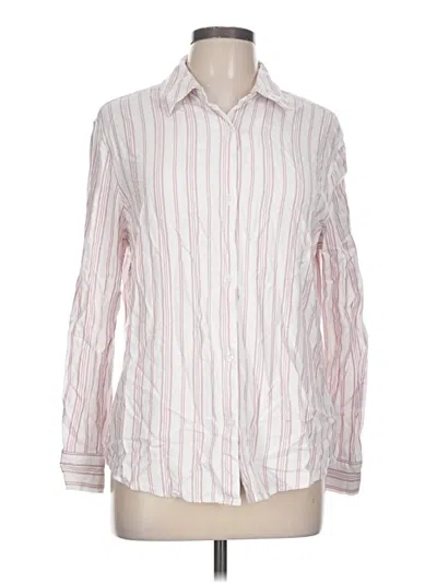 Pre-owned Tahari Long Sleeve Button Down Shirt In Pink
