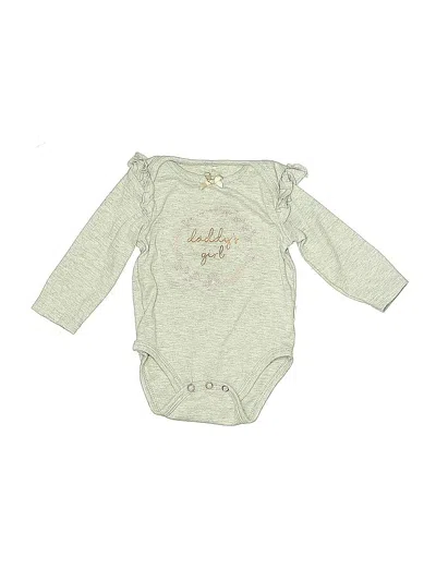 Pre-owned Tahari Babies' Long Sleeve Onesie In Gray