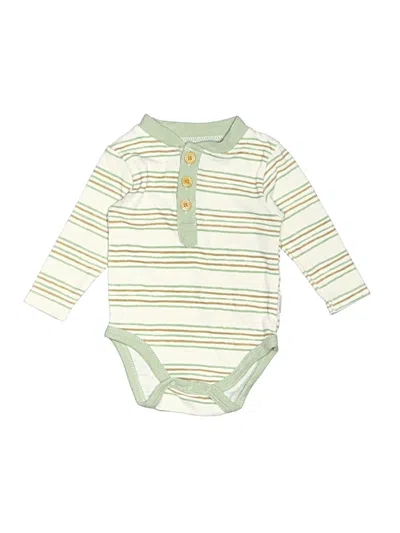 Pre-owned Tahari Babies' Long Sleeve Onesie In Green