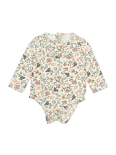 Pre-owned Tahari Babies' Long Sleeve Onesie In Ivory