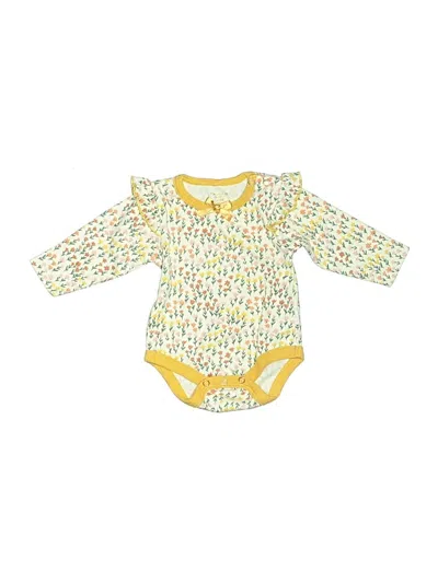 Pre-owned Tahari Babies' Long Sleeve Onesie In Yellow