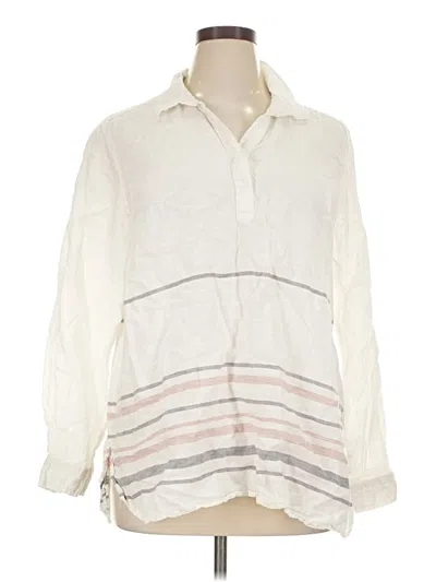 Pre-owned Tahari Long Sleeve Polo Shirt In Ivory