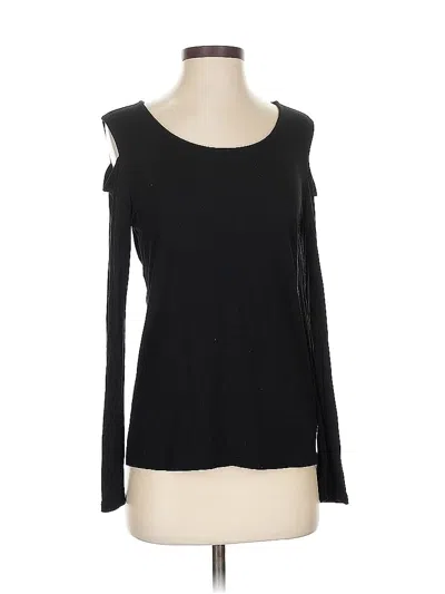 Pre-owned Tahari Long Sleeve T-shirt In Black