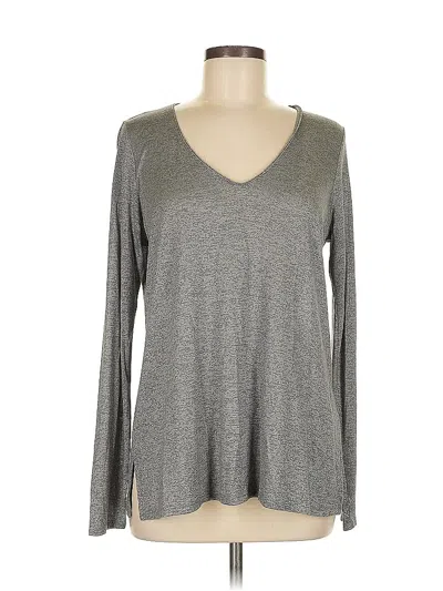 Pre-owned Tahari Long Sleeve T-shirt In Gray