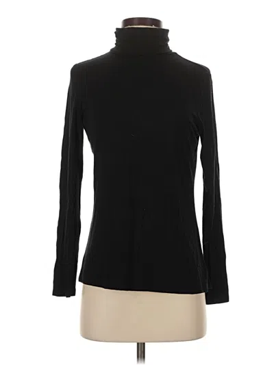 Pre-owned Tahari Long Sleeve Top Black Turtleneck Tops