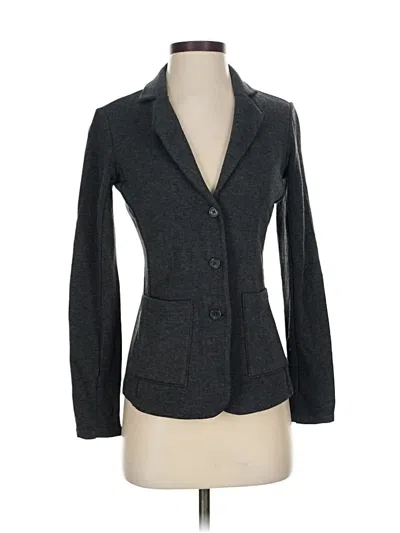 Pre-owned Tahari Long Sleeve Top Gray Square Neckline Tops