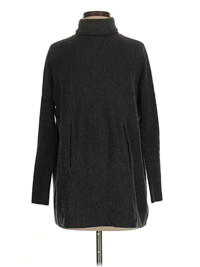 Pre-owned Tahari Long Sleeve Top Gray Turtleneck Tops