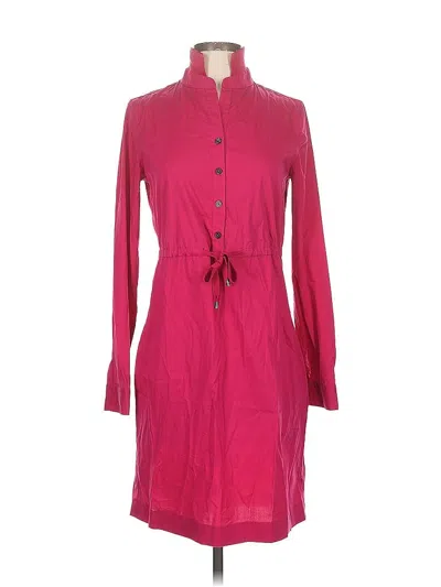 Pre-owned Tahari Long Sleeve Top Pink Tie Neck Tops