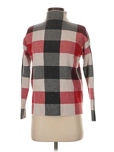 Pre-owned Tahari Long Sleeve Top Red Turtleneck Tops
