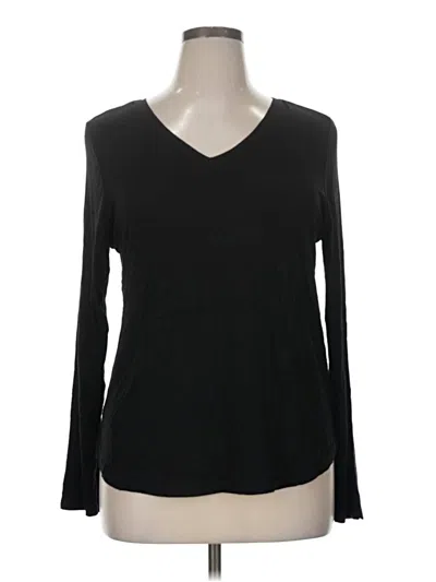Pre-owned Tahari Long Sleeve T-shirt In Black