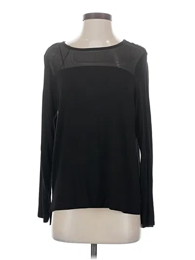 Pre-owned Tahari Long Sleeve T-shirt In Black