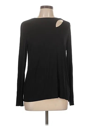 Pre-owned Tahari Long Sleeve T-shirt In Black