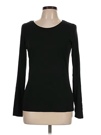 Pre-owned Tahari Long Sleeve T-shirt In Black