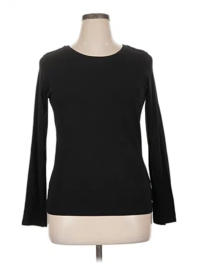 Pre-owned Tahari Long Sleeve T-shirt In Black