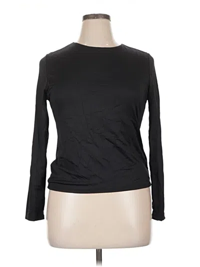 Pre-owned Tahari Long Sleeve T-shirt In Black