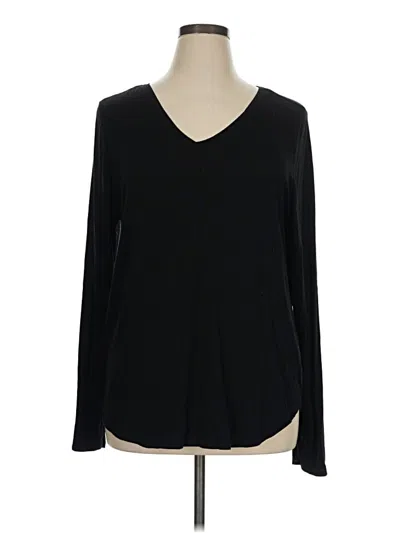Pre-owned Tahari Long Sleeve T-shirt In Black