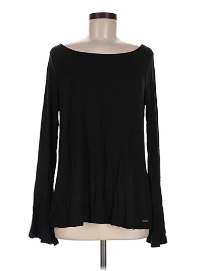 Pre-owned Tahari Long Sleeve T-shirt In Black