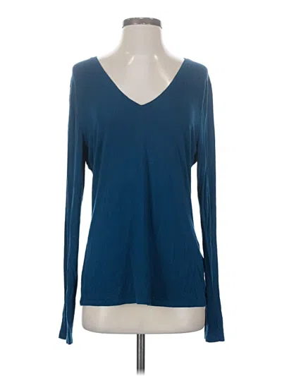 Pre-owned Tahari Long Sleeve T-shirt In Blue