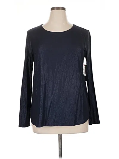 Pre-owned Tahari Long Sleeve T-shirt In Blue
