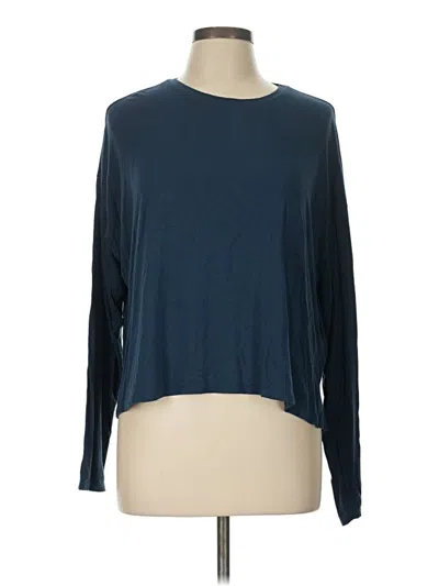 Pre-owned Tahari Long Sleeve T-shirt In Blue