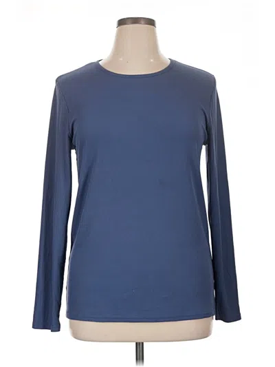 Pre-owned Tahari Long Sleeve T-shirt In Blue