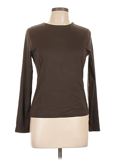 Pre-owned Tahari Long Sleeve T-shirt In Brown