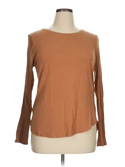 Pre-owned Tahari Long Sleeve T-shirt In Brown